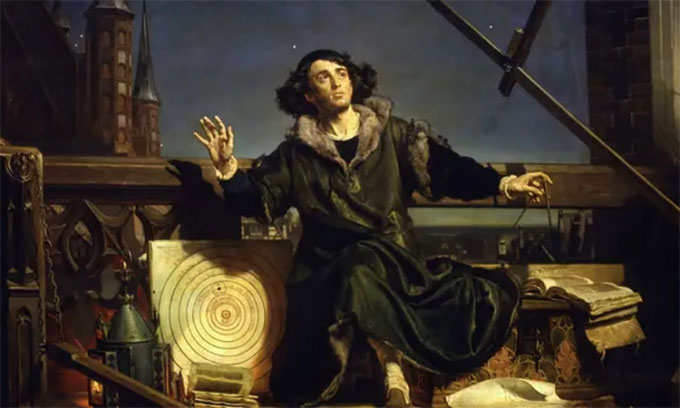 Tranh vẽ nhà thiên văn Nicholas Copernicus. (Ảnh: Jan Matejko/Wikimedia).