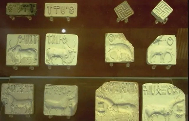 Những con dấu được khai quật có nhiều họa tiết động vật, bao gồm sư tử, voi, tê giác...