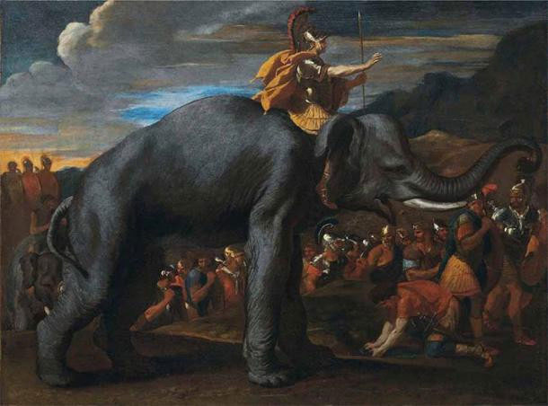 Hannibal vượt dãy Alps trên lưng voi. (Ảnh: Public domain).