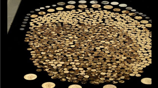 Khoảng 95% số tiền tích trữ là đô la vàng có niên đại từ thời Nội chiến.