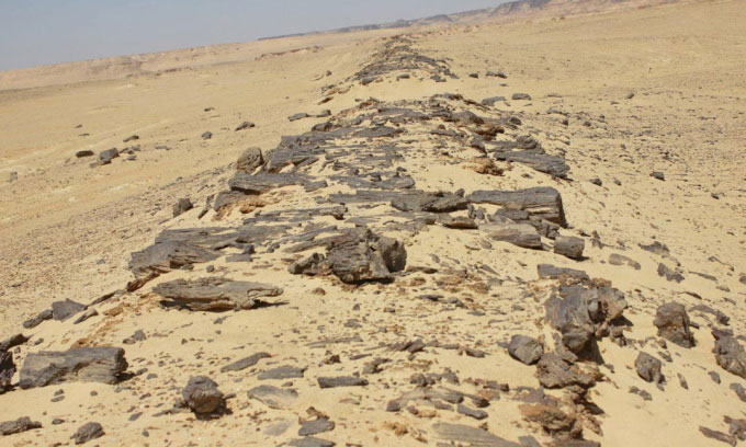 Đường mỏ đá - hồ Moeris ở Ai Cập. (Ảnh: IFL Science).