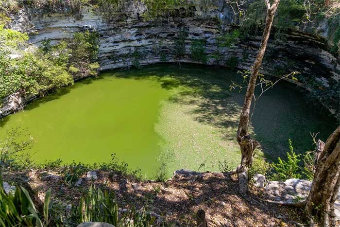 Cenote hay hố sụt linh thiêng ở Chichén Itzá được phát hiện chứa hài cốt của con người và đồ cúng có giá trị. (Nguồn: Getty Image).