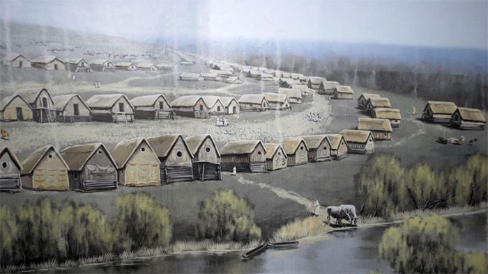 Mô hình khu định cư của người Trypillia. (Ảnh: kyivpost.com).