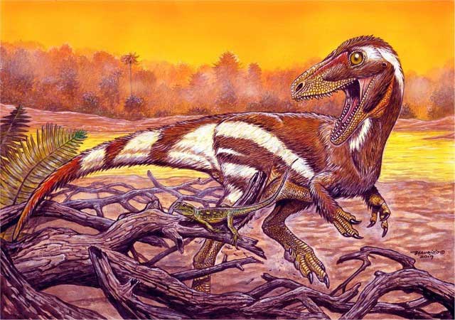 Hình ảnh phục dựng của khủng long Theropod.