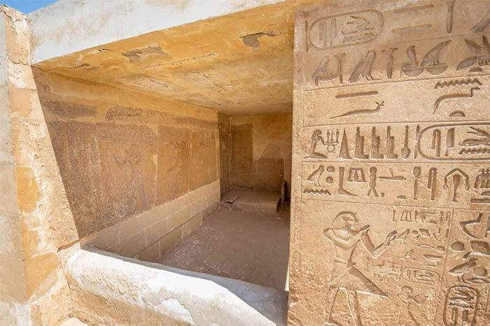 Một lăng mộ thời Vương quốc Cổ đại ở Saqqara. (Ảnh: Nick Brundle/Getty Images).