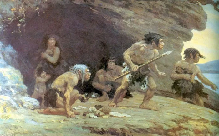 Những minh họa quen thuộc về thời tiền sử: đàn ông săn bắt và làm các công việc nhiều nguy hiểm, trong khi phụ nữ đảm đương những việc nhẹ nhàng hơn. (Ảnh: Internet).