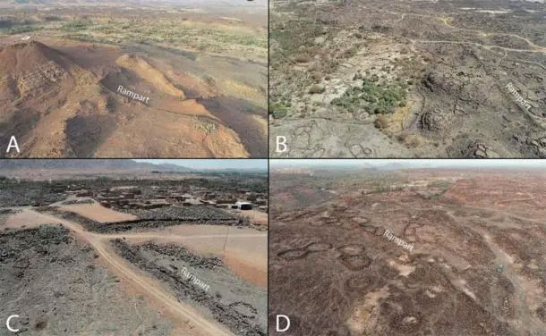 Phế tích tòa thành cổ vừa được phát hiện ở Ả Rập Saudi - (Ảnh: Journal of Archaeology Sicence: Reports).