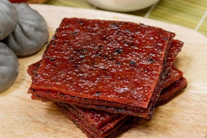 Món thịt khô Bak Kwa ở Singapore. Ả(nh: Peng Guan).